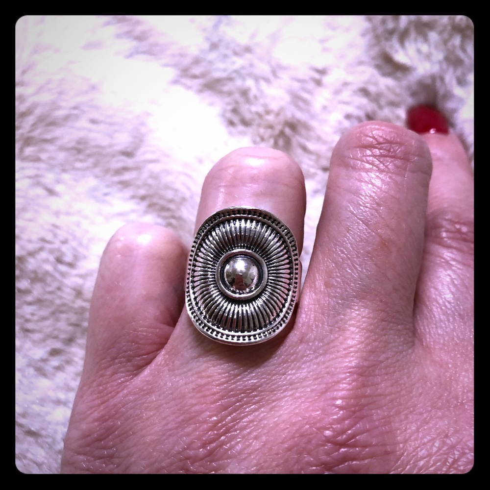 NWT Silver Plated Bohemian Statement Ring